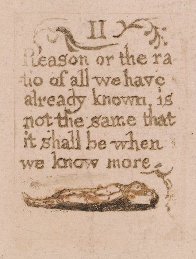 Non Esiste Religione Naturale, Tavola 11, La Ragione o il Rapporto... (Bentley b4) da William Blake